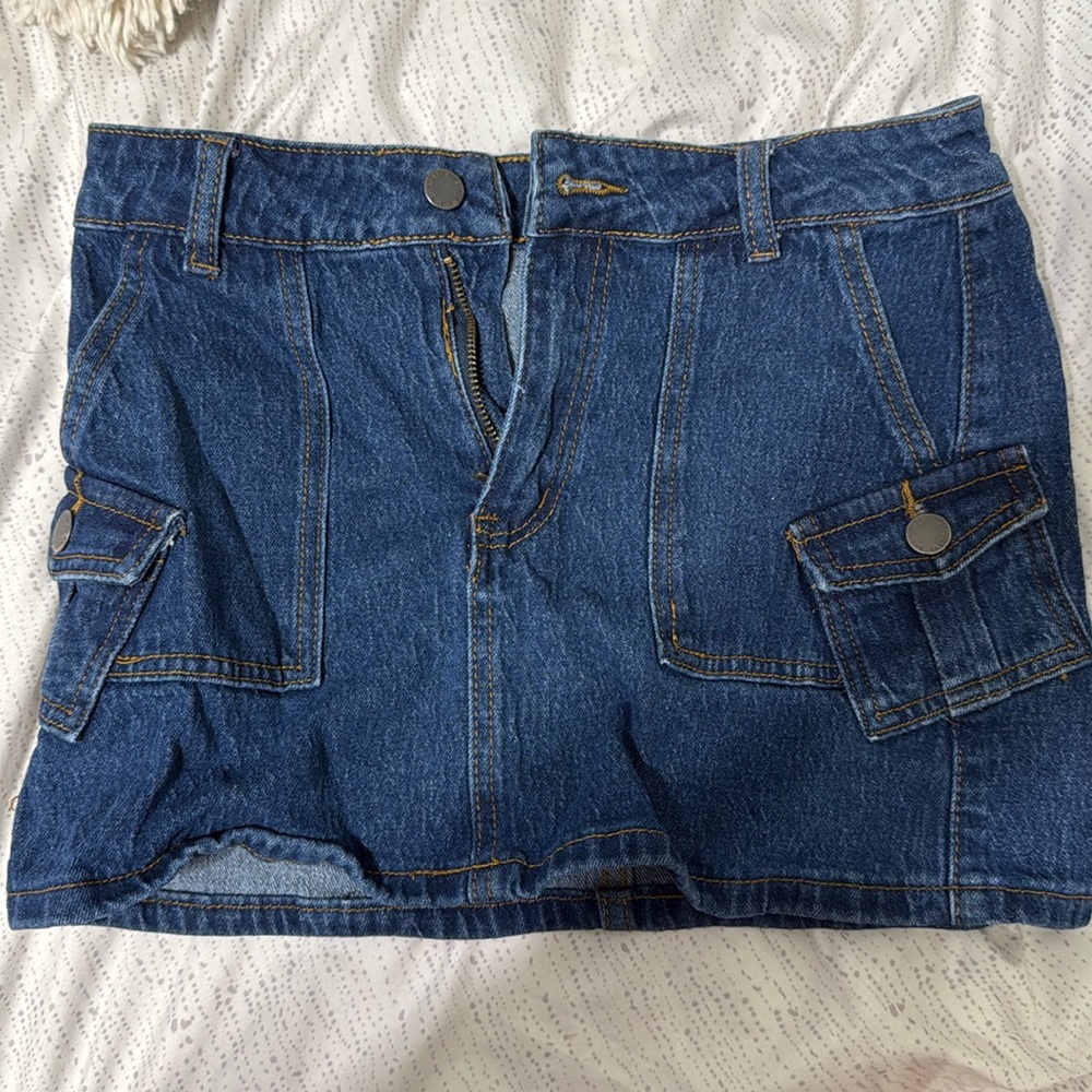 DENIM MINI SKIRT